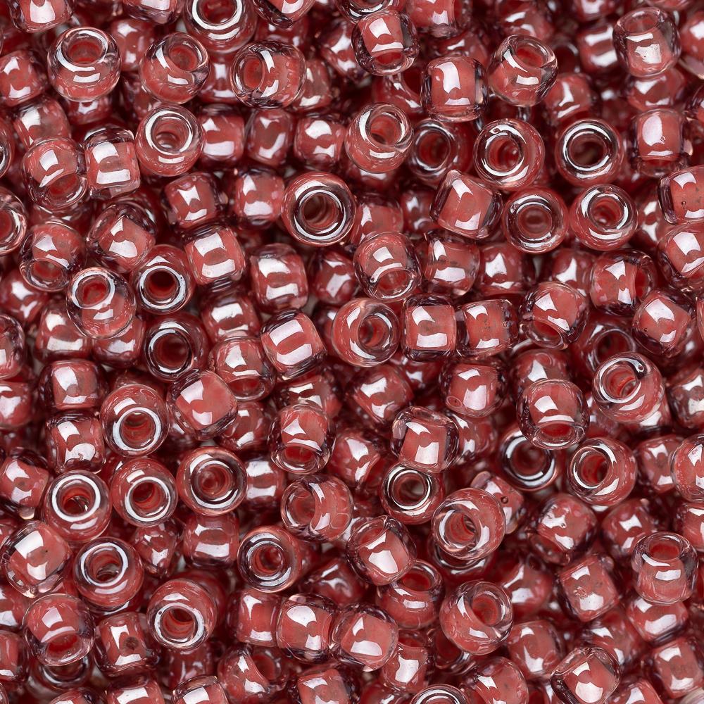 11/0 Toho Seed Beads #291 Transparent Lustered Rose Mauve Lined 8-9g Vial