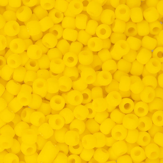 11/0 Toho Seed Beads #42BF Opaque Frosted Sunshine 8-9g Vial