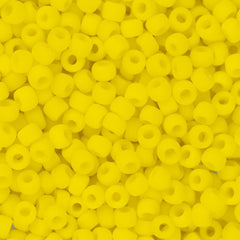 11/0 Toho Seed Beads #42F Opaque Frosted Dandelion 8-9g Vial