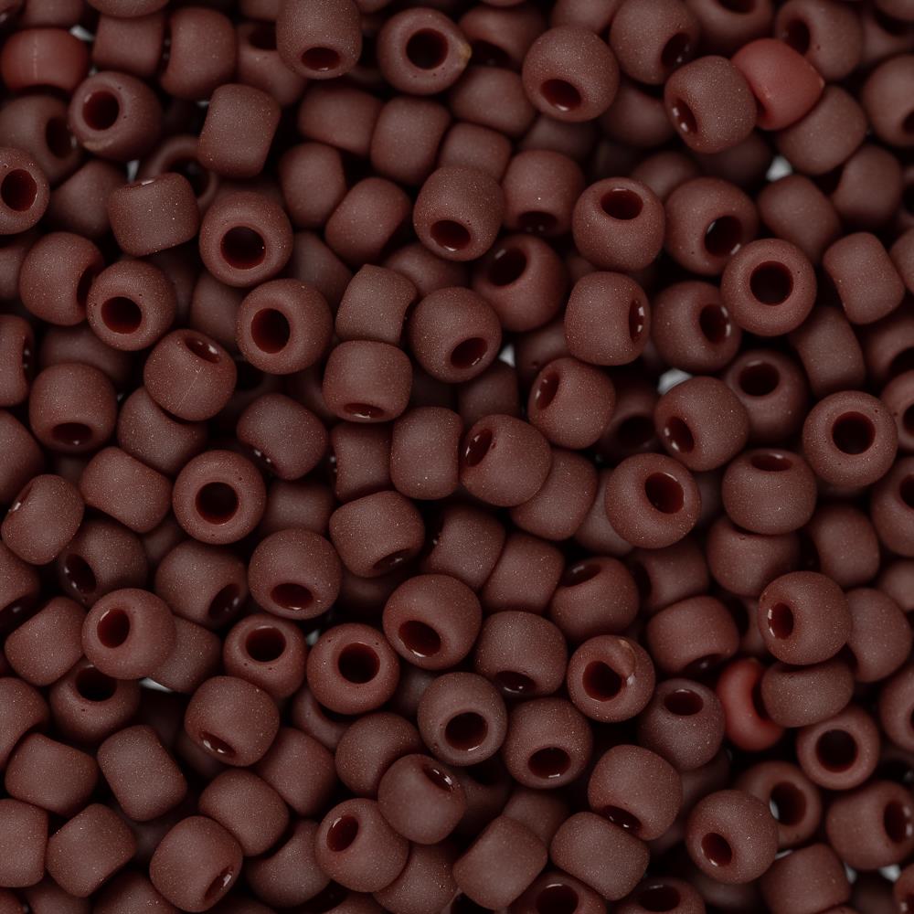 11/0 Toho Seed Beads #46F Opaque Frosted Oxblood 8-9g Vial