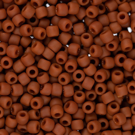 11/0 Toho Seed Beads #46LF Opaque Frosted Terra Cotta 8-9g Vial