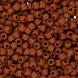 11/0 Toho Seed Beads #46LF Opaque Frosted Terra Cotta 8-9g Vial