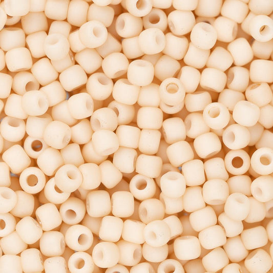 11/0 Toho Seed Beads #763 Opaque Pastel Frosted Apricot 8-9g Vial