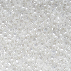 15/0 Toho Seed Beads #121 Opaque Lustered White 8-9g Vial