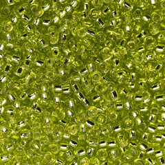 15/0 Toho Seed Beads #24 Silver Lined Lime Green 8-9g Vial