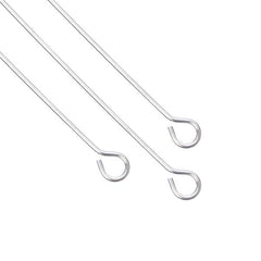 2" (24g) Sterling Silver Eye Pins 5/pk