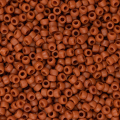 15/0 Toho Seed Beads #46LF Opaque Frosted Terra Cotta 8-9g Vial