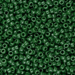 15/0 Toho Seed Beads #47H Opaque Pine Green 8-9g Vial