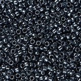15/0 Toho Seed Beads #81 Metallic Hematite 8-9g Vial