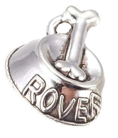 Dog Bowl Metal Charm 21x16mm 5/pk
