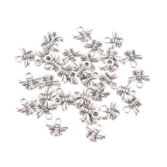 1/2" Bee Metal Charm 5/pk