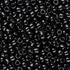 11/0 Toho Seed Beads #49 Opaque Jet Black 250g Bag