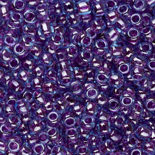 11/0 Toho Seed Beads #252 Purple Lined Aqua 8-9g Vial