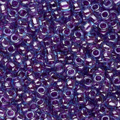 11/0 Toho Seed Beads #252 Purple Lined Aqua 8-9g Vial