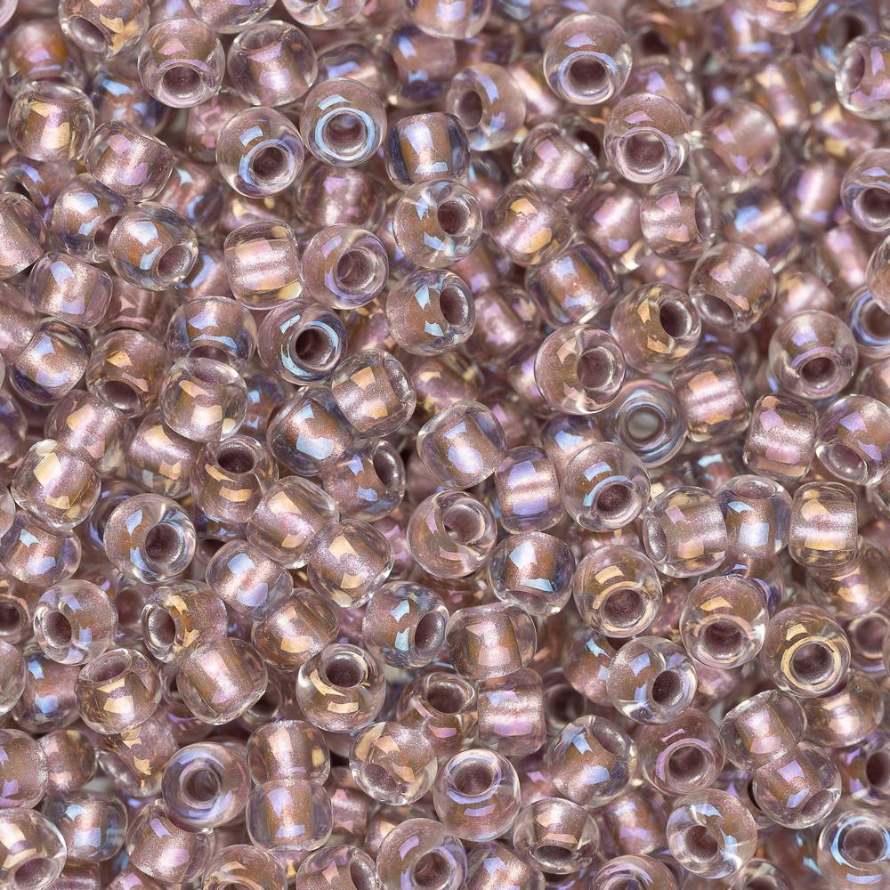 11/0 Toho Seed Beads #267 Rose Gold Lined Crystal 8-9g Vial