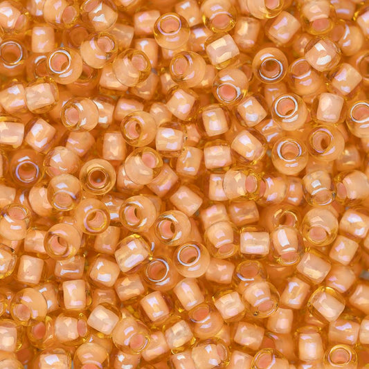 11/0 Toho Seed Beads #301 Peach Lined Light Topaz 8-9g Vial