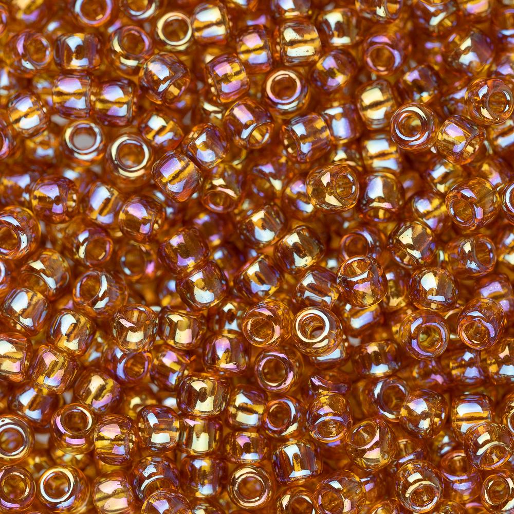 11/0 Toho Seed Beads #162C Transparent Rainbow Topaz 8-9g Vial