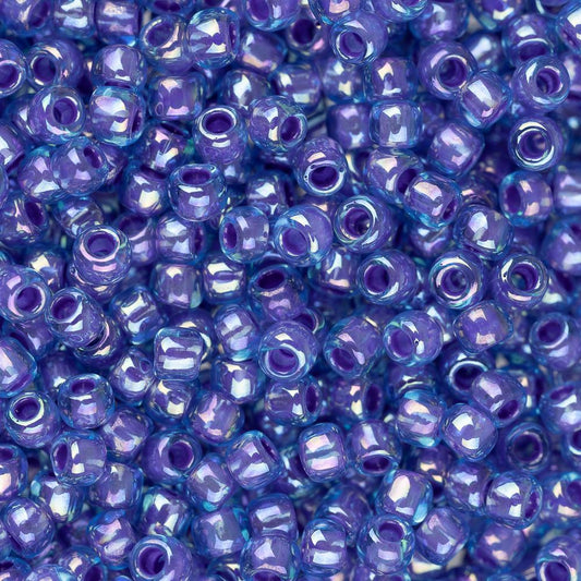 11/0 Toho Seed Beads #1837 Purple Lined Rainbow Aqua 8-9g Vial