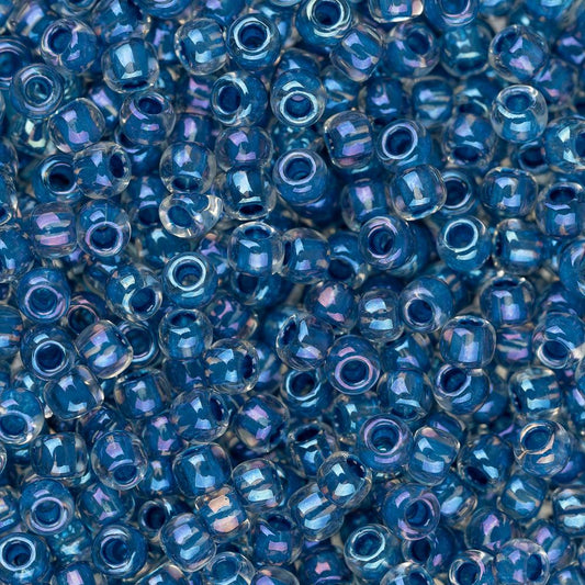 11/0 Toho Seed Beads #193 Dark Capri Lined Luster Crystal 8-9g Vial