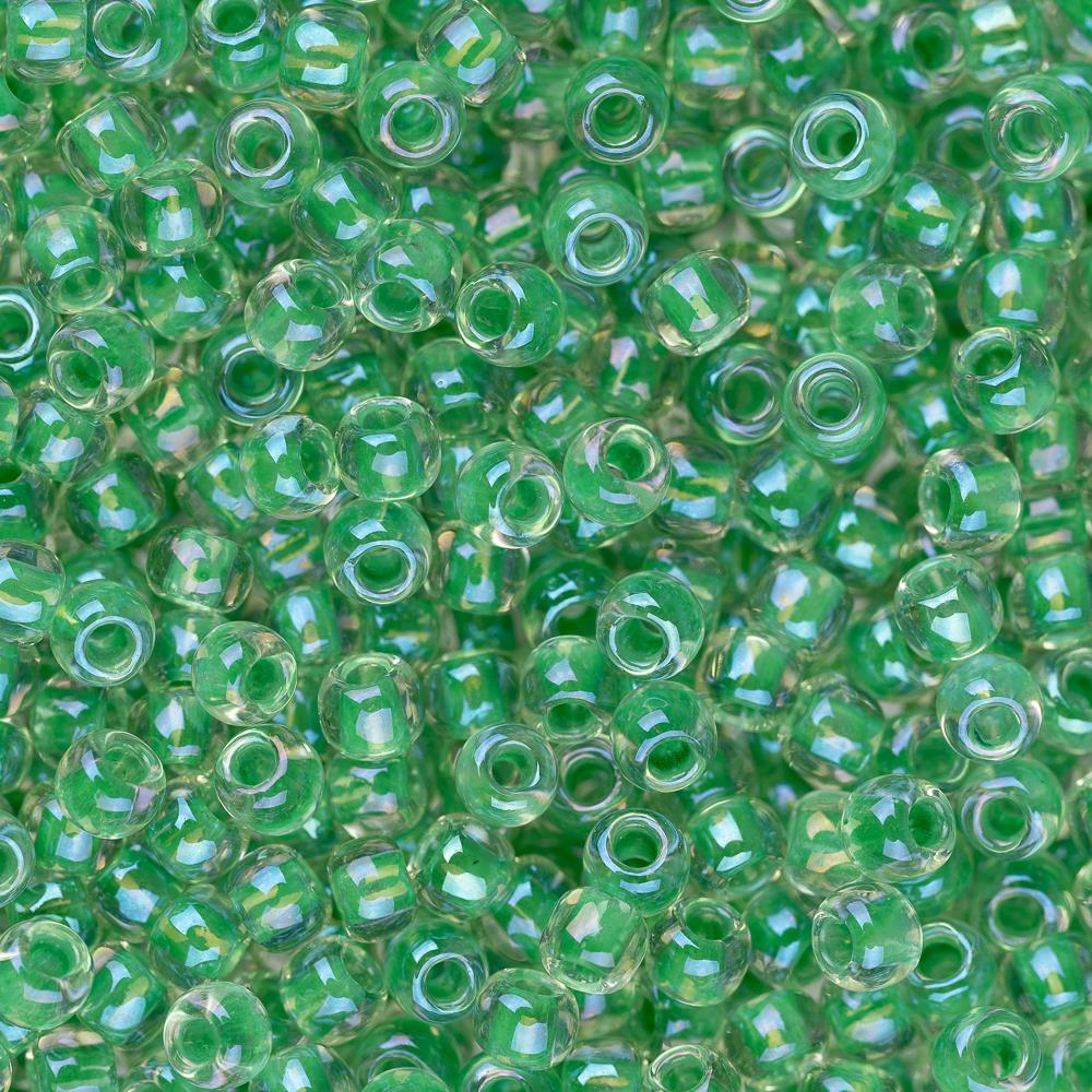 11/0 Toho Seed Beads #187 Shamrock Lined Crystal 8-9g Vial