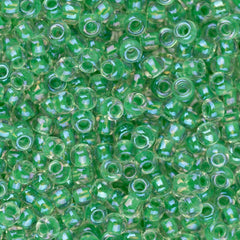 11/0 Toho Seed Beads #187 Shamrock Lined Crystal 8-9g Vial