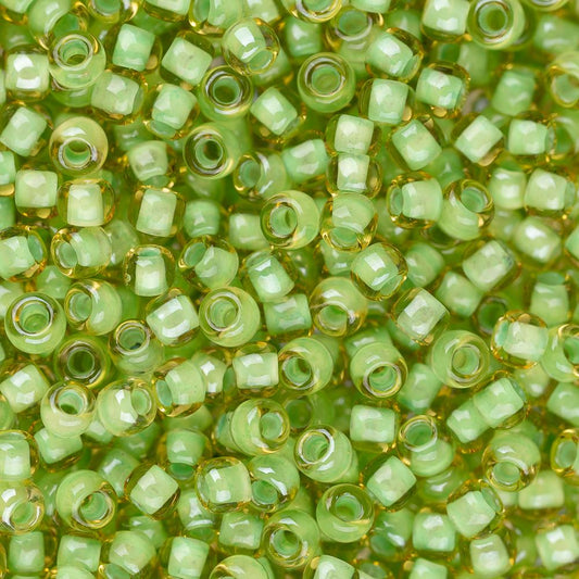 11/0 Toho Seed Beads #945 Mint Julep Lined Jonquil 8-9g Vial