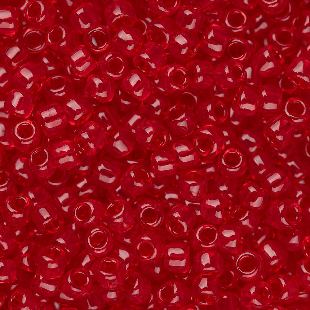 11/0 Toho Seed Beads #5C Transparent Ruby 8-9g Vial