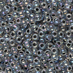 11/0 Toho Seed Beads #783 Grey Lined Rainbow Crystal 8-9g Vial