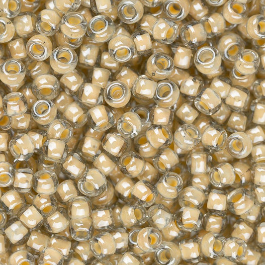 11/0 Toho Seed Beads #369 Orange Cream Lined Black Diamond 8-9g Vial