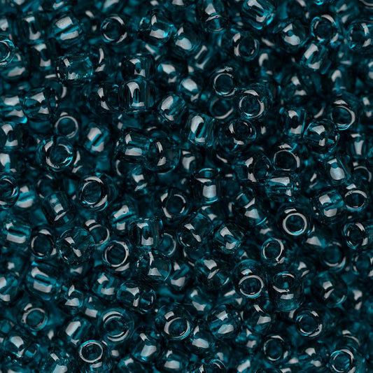 11/0 Toho Seed Beads #7BD Transparent Capri Blue 8-9g Vial