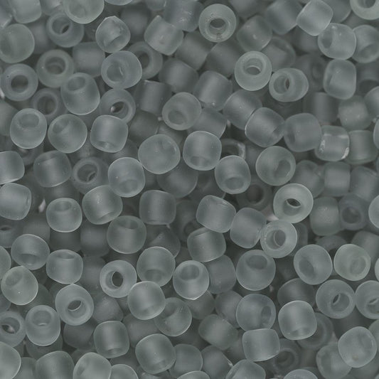 11/0 Toho Seed Beads #9F Transparent Frosted Light Grey 8-9g Vial
