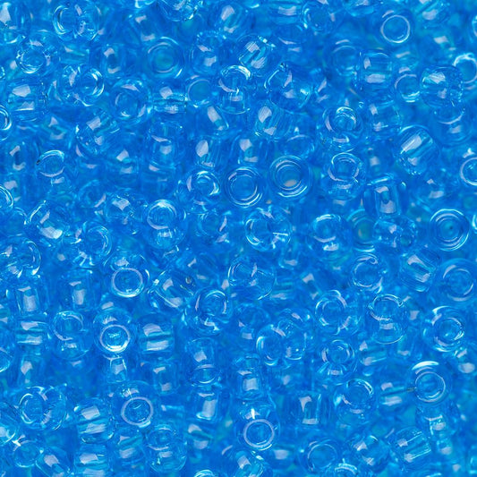 11/0 Toho Seed Beads #3B Transparent Dark Aquamarine 8-9g Vial