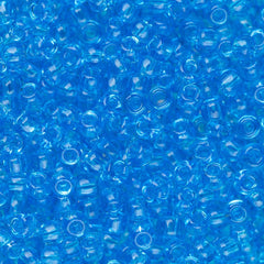 11/0 Toho Seed Beads #3B Transparent Dark Aquamarine 8-9g Vial