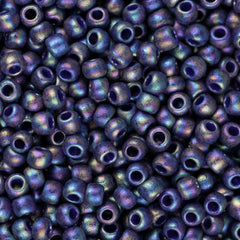 11/0 Toho Seed Beads #2637F Semi Glazed Rainbow Navy Blue 8-9g Vial