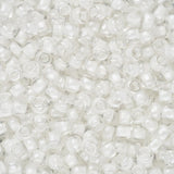 11/0 Toho Seed Beads #981 Snow Lined Crystal 8-9g Vial