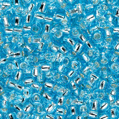 11/0 Toho Seed Beads #23 Silver Lined Aquamarine 8-9g Vial