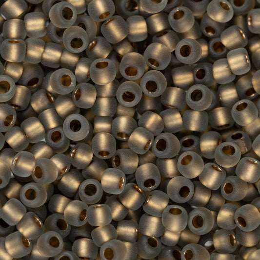 11/0 Toho Seed Beads #999F Gold Lined Frosted Black Diamond 8-9g Vial