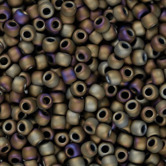 11/0 Toho Seed Beads #614 Matte Iris Brown 8-9g Vial