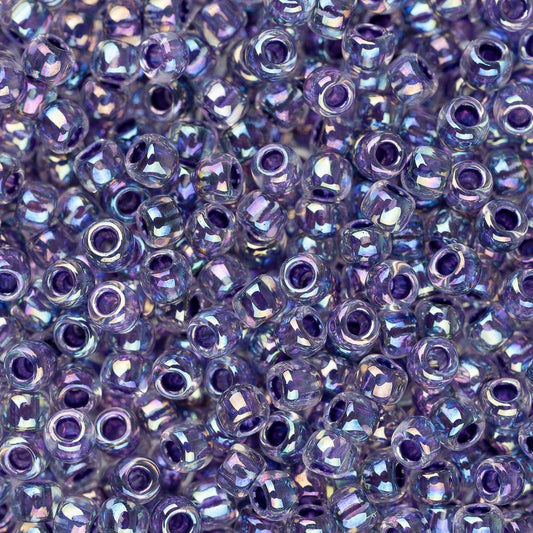 11/0 Toho Seed Beads #774 Grape Lined Rainbow Crystal 8-9g Vial