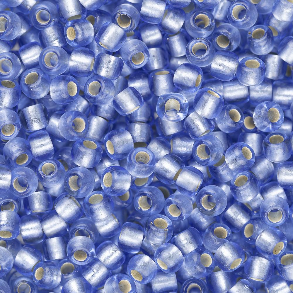 11/0 Toho Seed Beads #33F Silver Lined Frosted Light Sapphire 8-9g Vial