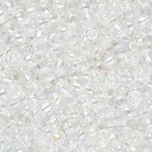 11/0 Toho Seed Beads #161 Transparent Rainbow Crystal 8-9g Vial