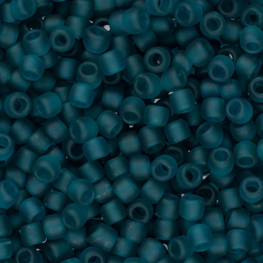 11/0 Toho Seed Beads #7BDF Transparent Frosted Teal 8-9g Vial