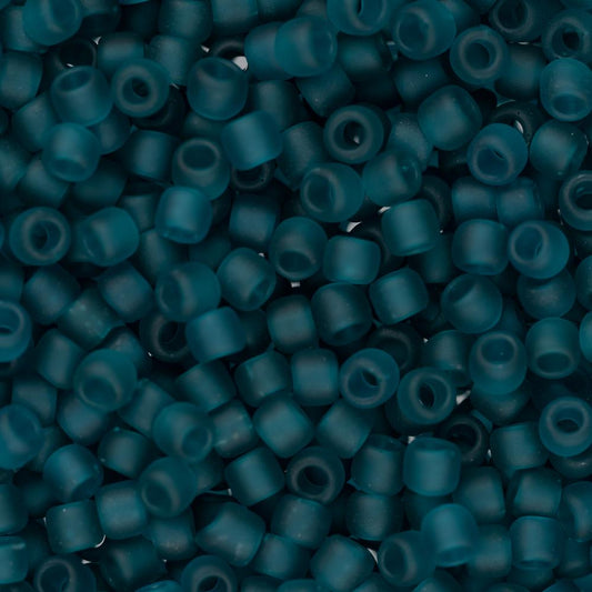 11/0 Toho Seed Beads #7BDF Transparent Frosted Teal 8-9g Vial