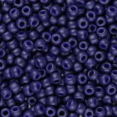 11/0 Toho Seed Beads #2607F Semi Glazed Navy Blue 8-9g Vial