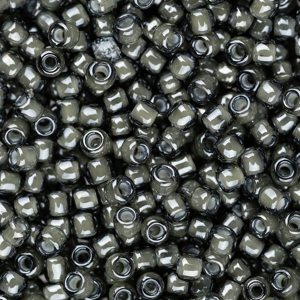 11/0 Toho Seed Beads #371 White Lined Black Diamond 8-9g Vial