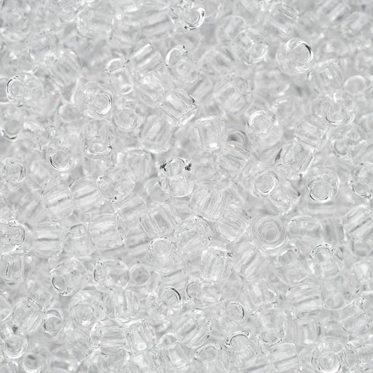 11/0 Toho Seed Beads #1 Transparent Crystal 8-9g Vial