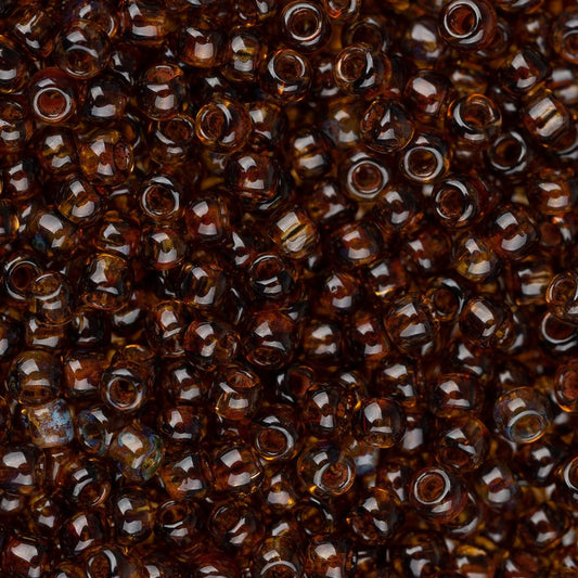 11/0 Toho Seed Beads #Y317 Transparent Light Amethyst Picasso 8-9g Vial