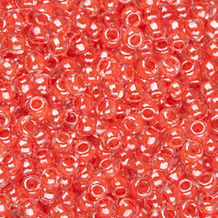 11/0 Toho Seed Beads #341 Tomato Lined Crystal 8-9g Vial