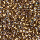 11/0 Toho Seed Beads #268 Gold Lined Rainbow Crystal 8-9g Vial