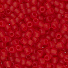 11/0 Toho Seed Beads #5BF Transparent Frosted Siam Ruby 8-9g Vial